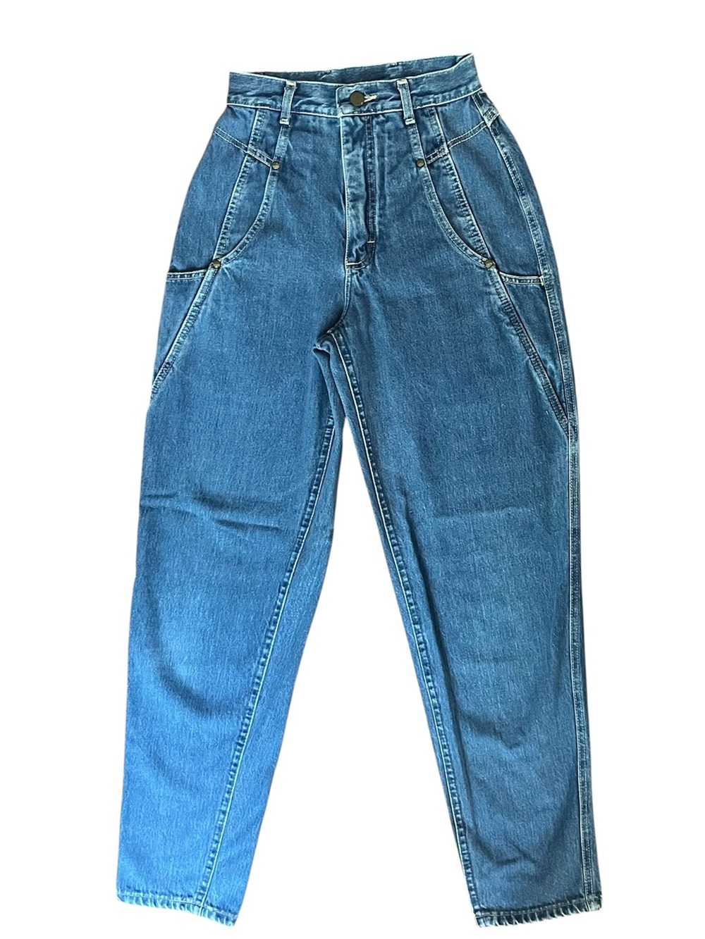 Vintage 90s Lee High Rise Tapered Mom Jeans Made in USA Sz 5 Fits 22" Waist